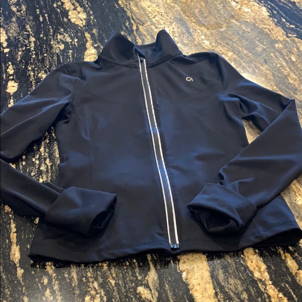 Girls M GapFit Black Zip Up LS Jacket